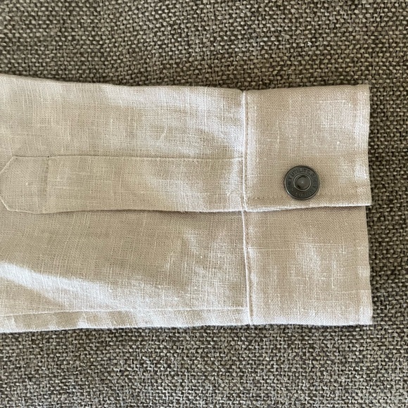 Rivet Utility Bigwig Linen Jumpsuit - Oatmeal - Small - Picture 8 of 11